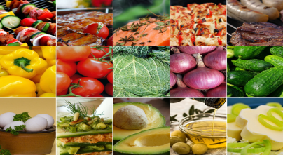collage of healthy foods
