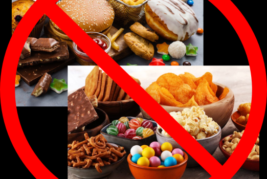 picture of many foods to avoid when reducing carbs