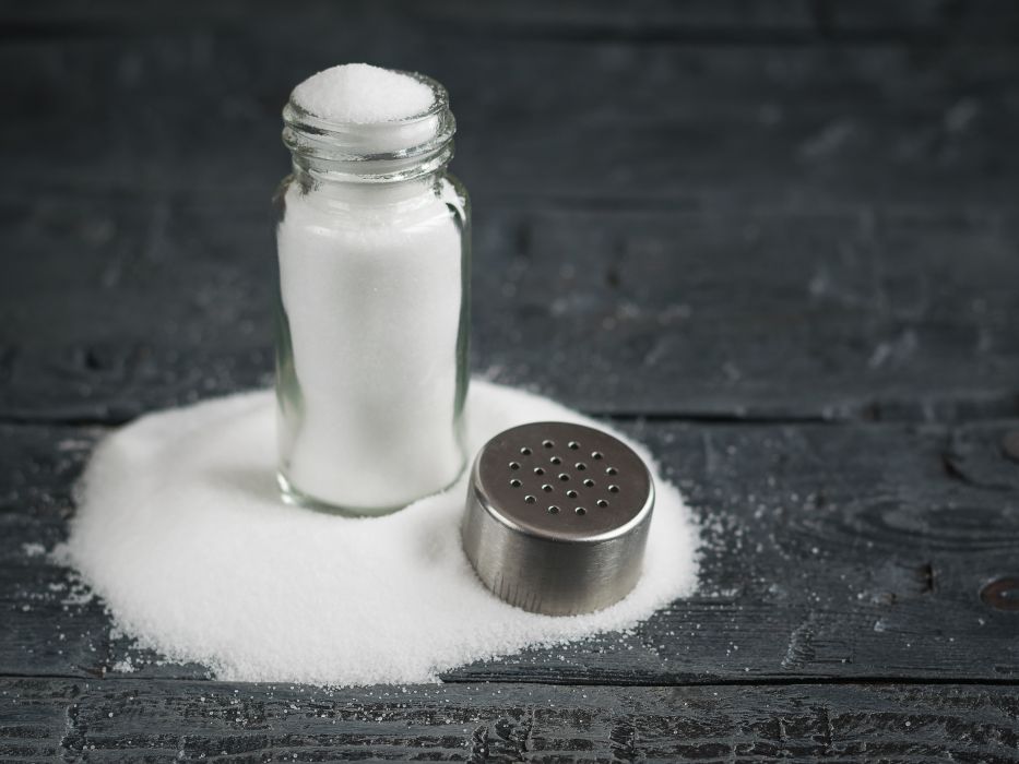 salt shaker in a pile of salt