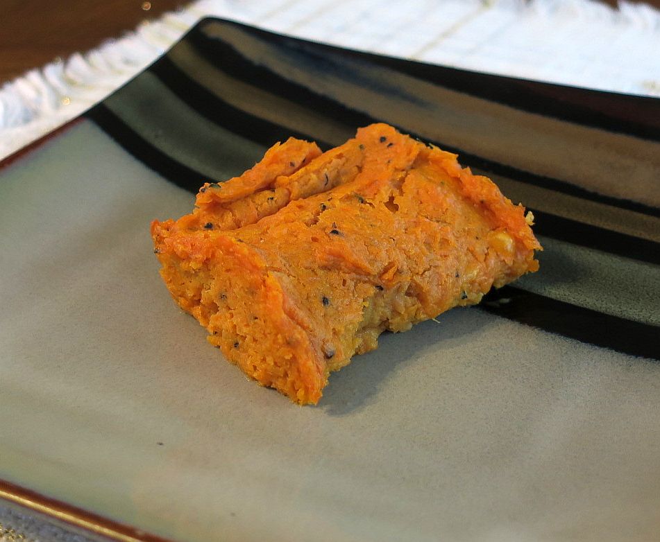 Savory Sweet Potato mash on a plate