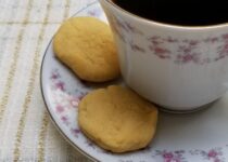 China cup of coffee with 2 Maize Buttons